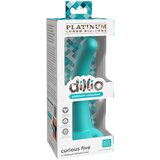 DILLIO Curious Five - lepljivi silikonski dildo (15 cm) - turkizni | Shoptok.si