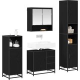  Set namještaja za kupaonicu 4 kom. Crni hrast | shoptok.hr