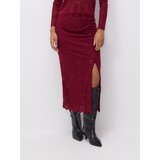 Reserved Čipkasta midi suknja - bordo | shoptok.hr