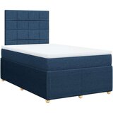 vidaXL Krevet s oprugama i madracem plavi 120 x 190 cm od tkanine | shoptok.hr
