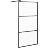 Furnova Pregrada za tuš 100x195 cm motno ESG steklo črna, (21917922) | Shoptok.si
