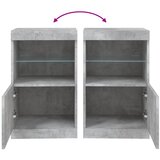  Komoda s LED svjetlima siva boja betona 41x37x67 cm | shoptok.hr