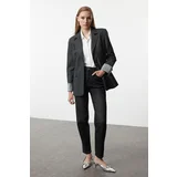 Trendyol Anthracite Cuff Detailed Blazer Jacket