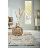 Flair Rugs Kremno bela ročno tkana bombažna preproga 80x150 cm Ada Arch Geo – | Shoptok.si