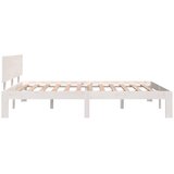  Okvir za krevet od masivne borovine bijeli 150 x 200 cm king | shoptok.hr