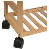 Casa Selección Bambusov regal na koleščkih v naravni barvi 44x75 cm – | Shoptok.si