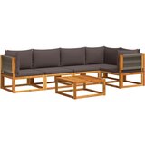 Maison Chic Seti vrtnega pohištva - Vrtna garnitura - Vrtni pohištvo set 6-delna z blazinami trden akacijev les, (21806429) | Shoptok.si