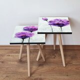 Hanah home 2Shp455 - pink pinkpurpleblackwhite nesting table (2 pieces) | ePonuda.com