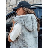 DStreet women's fur vest ASHTON gray Cene