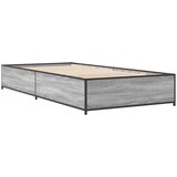 vidaXL Okvir kreveta boja hrasta 90 x 190 cm konstruirano drvo i metal Cijene