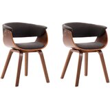 Maison Chic Jedilni stoli - Vzorci stoli 2 kosa sivi ukrivljen les in blago A438, (22032760) | Shoptok.si