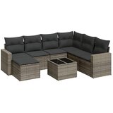  8-dijelni set vrtnih sofa od poliratana s jastucima sivi | shoptok.hr