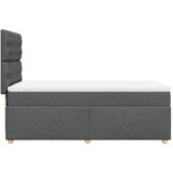  Krevet s oprugama i madracem tamnosivi 100 x 200 cm od tkanine | shoptok.hr