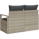  Dvosedna vrtna sofa s jastučićima siva poli ratan | shoptok.hr