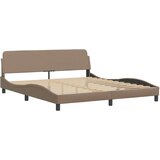 vidaXL Postelja z vzmetnico kapučino 180x200 cm umetno usnje | Shoptok.si