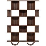 WOOOD Tamno smeđa biblioteka od masivnog manga 130x180x35 cm Sinne – Cijene