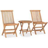  3-dijelni sklopivi vrtni blagovaonski set od masivne tikovine | shoptok.hr