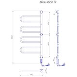  Električni rotirajući sušač za peškire TRISTAR 105W/230V 102,5x44,5 cm IP44 nerđajući čelik/crna | Eponuda.com