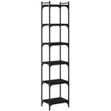  Regal za knjige sa 6 razina crni 40x30x188 cm konstruirano drvo | shoptok.hr