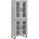Maison Chic Visoka Komoda - Predalnik siva sonoma 69,5x34x180 cm inženirski les, (21718699) | Shoptok.si