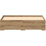  Krevetna konstrukcija s ladicama Umjetnički hrast 135 x 190 cm | Eponuda.com