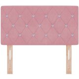 vidaXL Vzglavje s kristalnimi gumbi v roza barvi 80 cm iz žameta, (22049036) | Shoptok.si