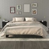 Furnova Nočna omarica 2 kosa črna 40x35x47,5 cm, (21927864) | Shoptok.si