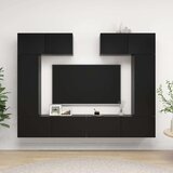  6-dijelni set TV ormarića od iverice crni | shoptok.hr