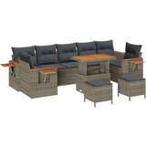  Sjedeća garnitura za vrt 10 pcs Siva 90 x 55 x 71 cm Poli ratan | shoptok.hr