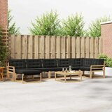  Set vanjskih sofa 8 pcs Bijela i crna 79 x 79 x 37 cm | shoptok.hr