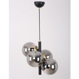 Squid Lighting Crna/siva viseća svjetiljka sa staklenim sjenilom ø 15 cm Forte – Cijene