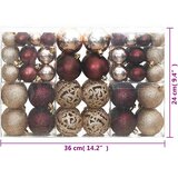 Božićne kuglice 100 kom boja pjenušca i smeđe 3/4/6 cm | shoptok.hr
