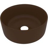 Maison Chic Razkošen Umivalnik - Kopalna umivalnik - Lavabo okrogel mat temno rjav 40x15 cm keramičen, (21684734) | Shoptok.si