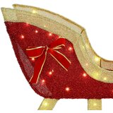 vidaXL Reindeer vuče saonice Topla bijela 120 cm 55 cm tkanina | shoptok.hr