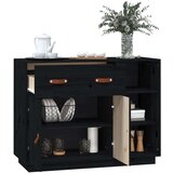  Komoda crna 98 5x40x75 cm od masivne borovine | shoptok.hr
