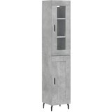 Maison Chic Visoka omara - Komoda - Predalnik betonsko siva 34,5x34x180 cm inženirski les, (21721148) | Shoptok.si