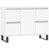 Maison Chic Kopalniška omarica - Kopalniški kabinet bela 80x33x60 cm inženirski les, (21794744) Cene