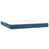  Krevet box spring s madracem LED tamnoplavi 160x200 cm baršun | shoptok.hr