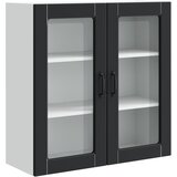  Zidni stakleni ormarić Crna 80 x 31 x 80 cm Konstruirano drvo | shoptok.hr