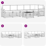  Set vanjskih sofa 7 kom. Prirodna i antracit Poliester | shoptok.hr