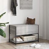  Klupa za pohranu siva boja hrasta 70x42,5x47 cm drvena | shoptok.hr