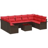  Vrtna sedežna garnitura z blazino 10 pcs Rjava Poly ratan, (5000020981) | Shoptok.si