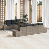  Sjedeća garnitura za vrt 9 kom. Siva 294 x 62 x 85 cm | shoptok.hr
