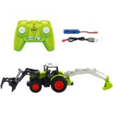 Traktor na daljinsko upravljanje s žlicom i grabilicom - zeleni | Shoptok.si