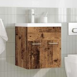 Ormarić za sudoper ugradbenim Lavabo - Umivaonikom i slavinom Staro drvo | shoptok.hr