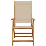  Sklopive vrtne stolice 2 kom masivno bagremovo drvo i tekstilen | shoptok.hr