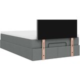  Otomanski krevet s madracem tamnosivi 120x190 cm tkanine | shoptok.hr