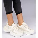 Gemre Beige sports sneakers with a chunky sole Lirata | Shoptok.si