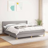  Krevet box spring s madracem svjetlosiva 160x200 cm tkanina Cijene
