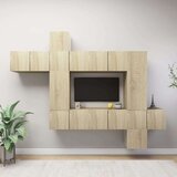  10-dijelni set TV ormarića boja hrasta sonome od iverice | shoptok.hr
